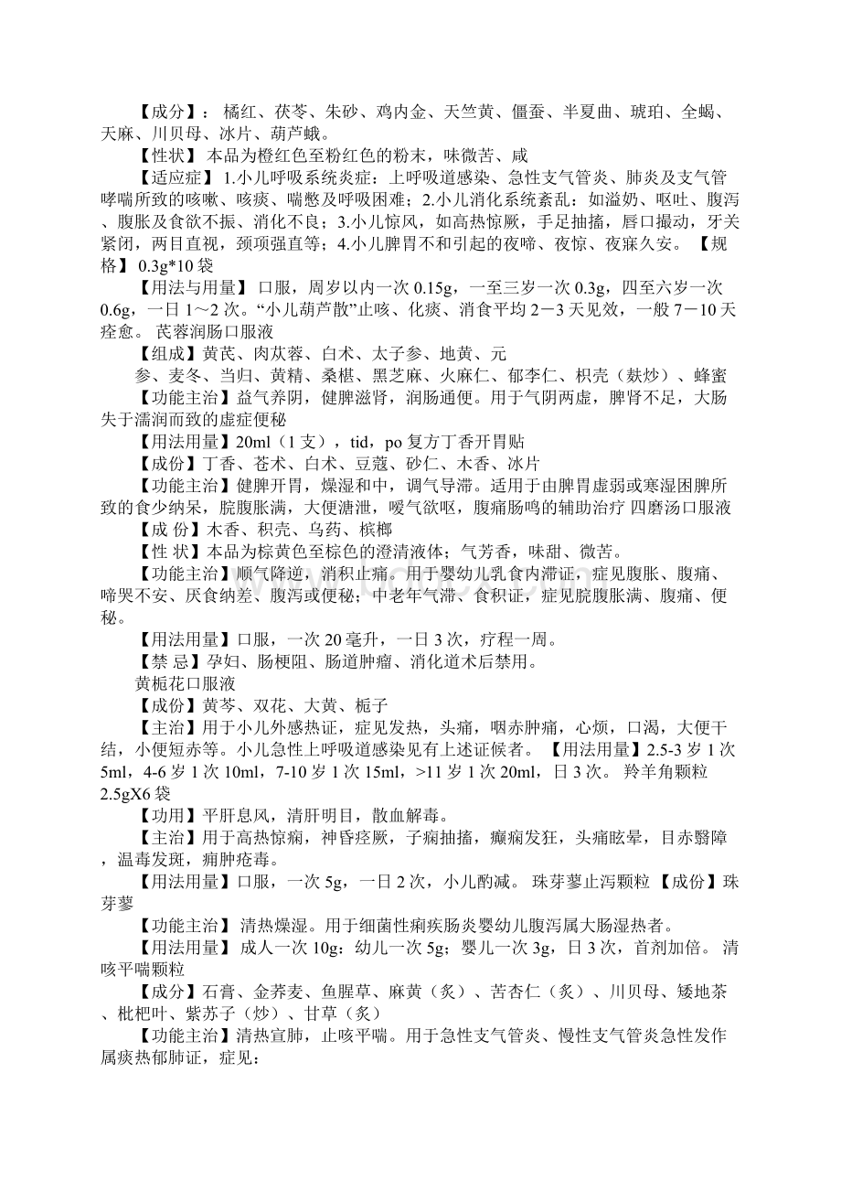 双花口服液说明书Word文档下载推荐.docx_第3页