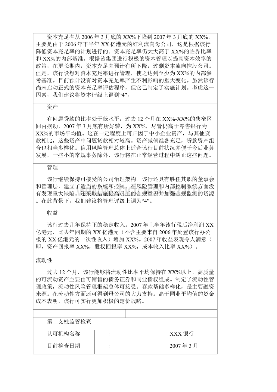 商业银行内部评级银行非现场评级报告.docx_第2页