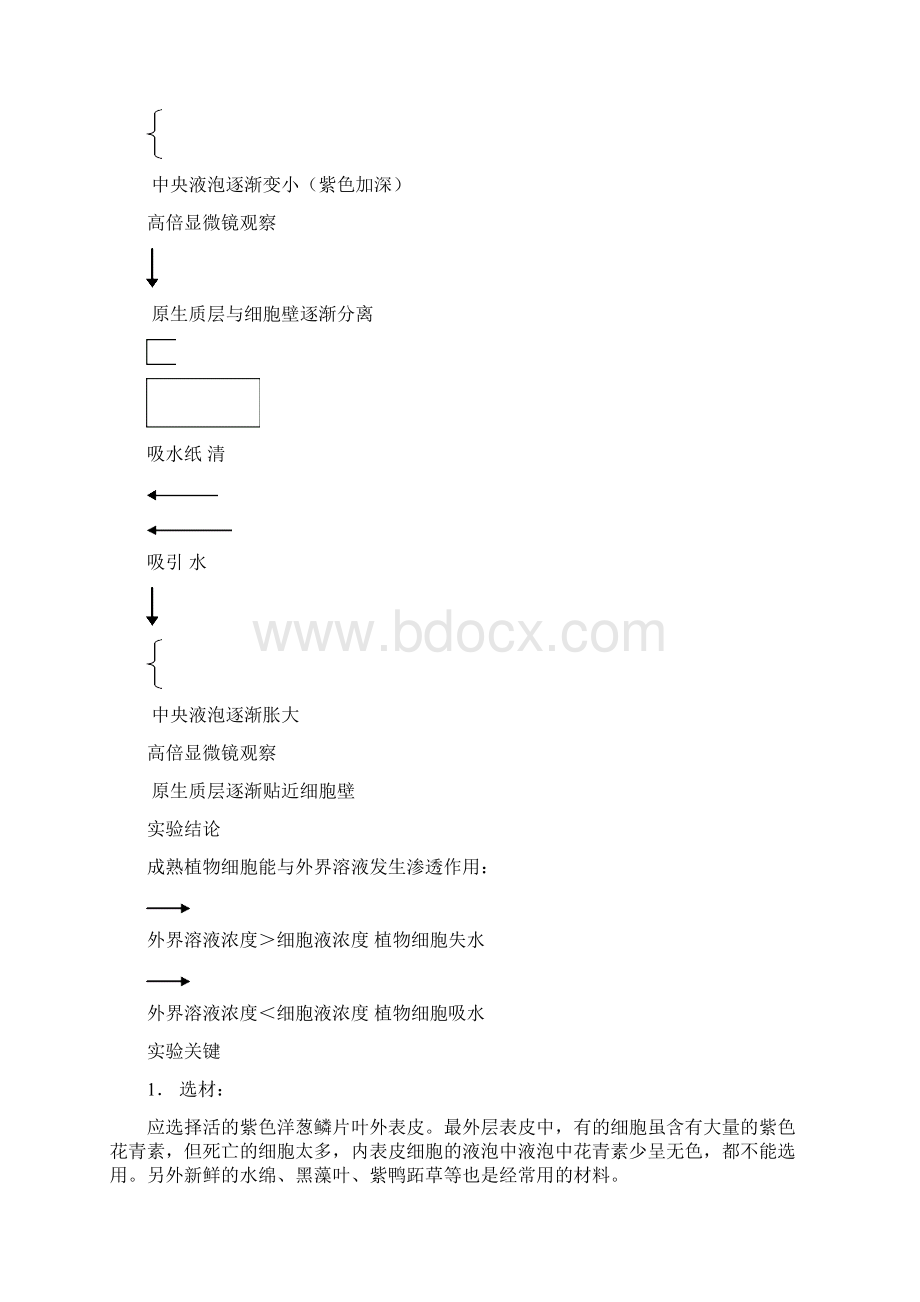 九观察植物细胞的质壁分离与复原教学目的初步学会观察.docx_第2页