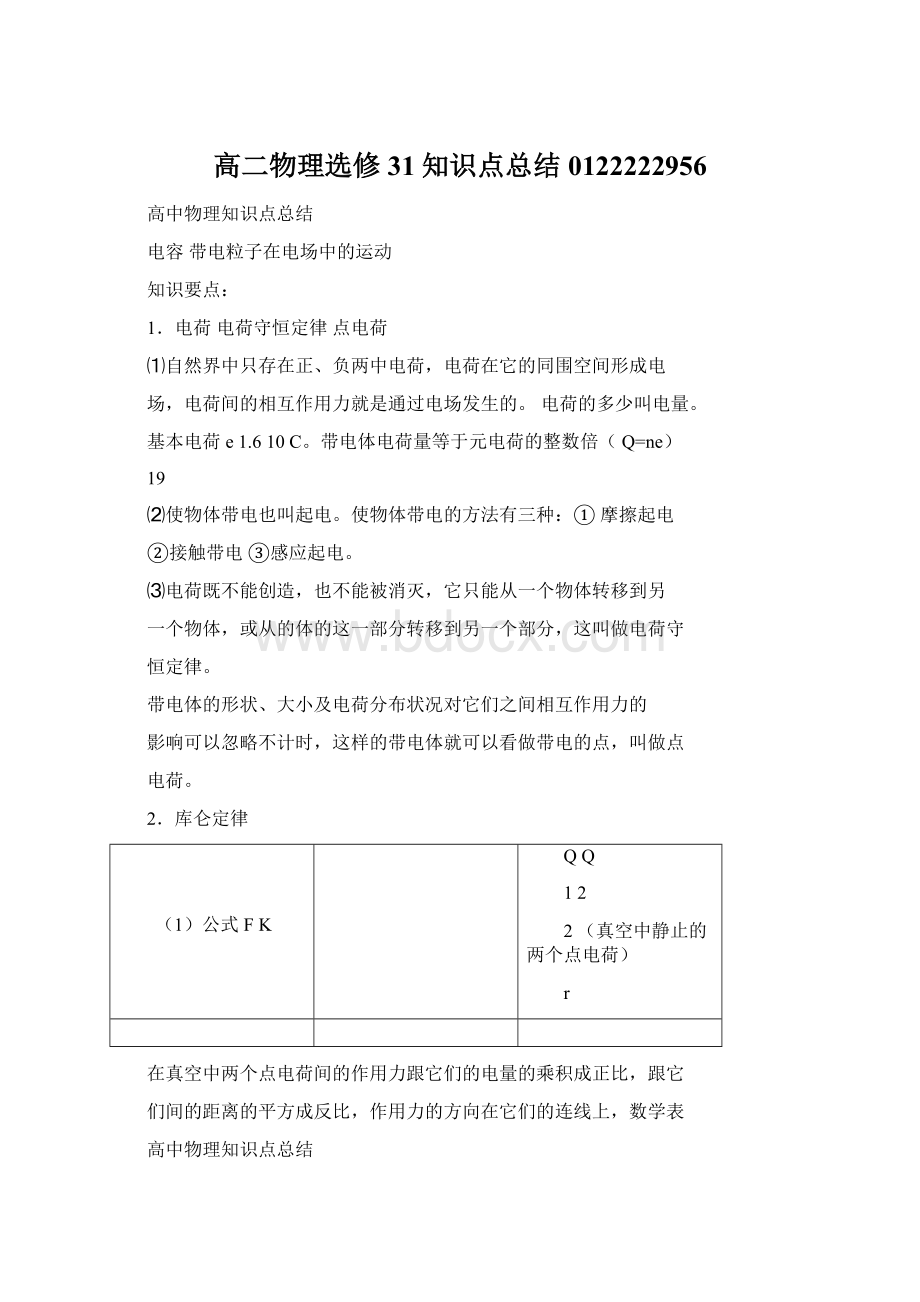 高二物理选修31知识点总结0122222956文档格式.docx_第1页