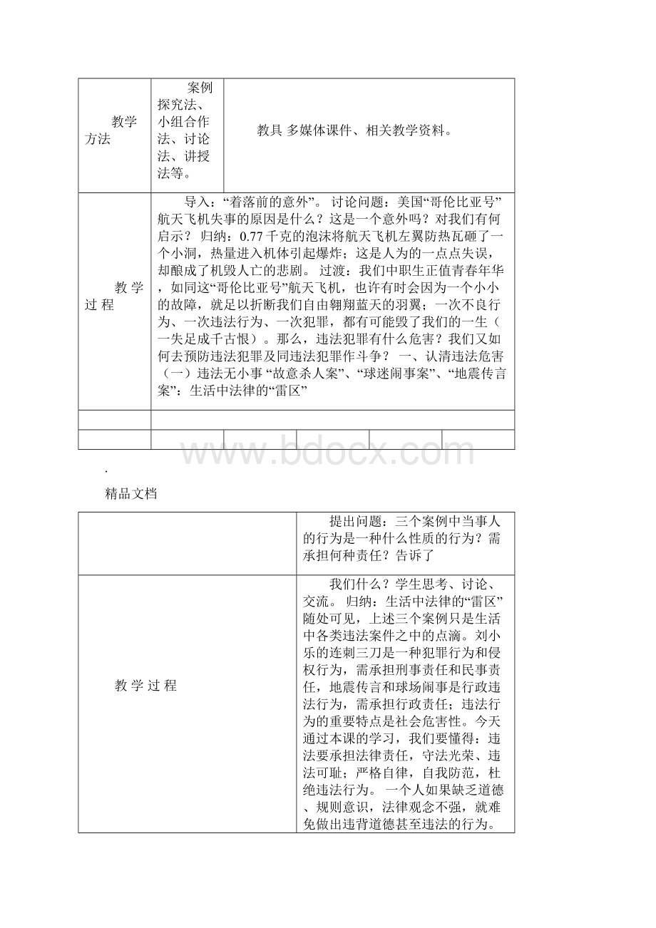 第九课预防一般违法行为教案.docx_第2页