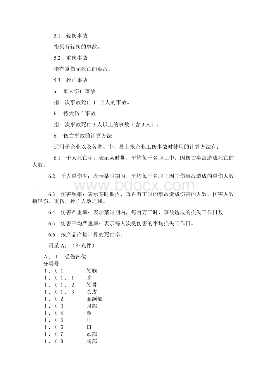 企业职工伤亡事故分类标准UDC658382GB644186Word下载.docx_第3页