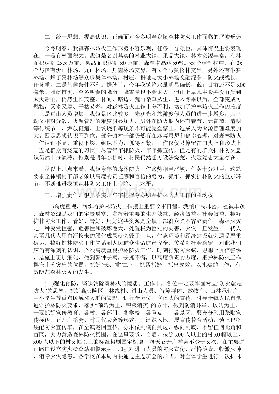 森林防火工作个人会议发言稿范文森林防火工作会议发言稿5篇Word格式文档下载.docx_第2页