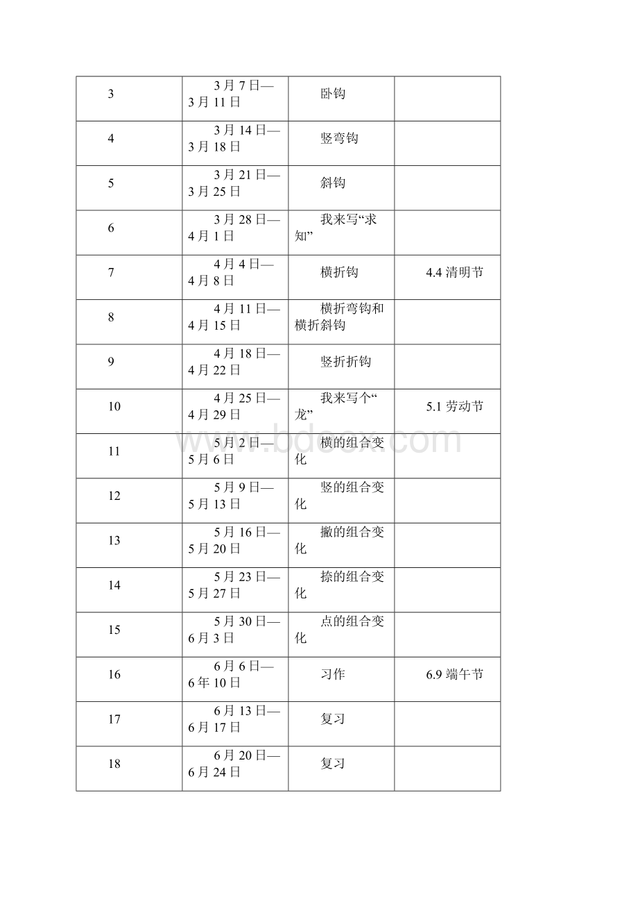 三年级下册书法教学计划及教案文档格式.docx_第2页