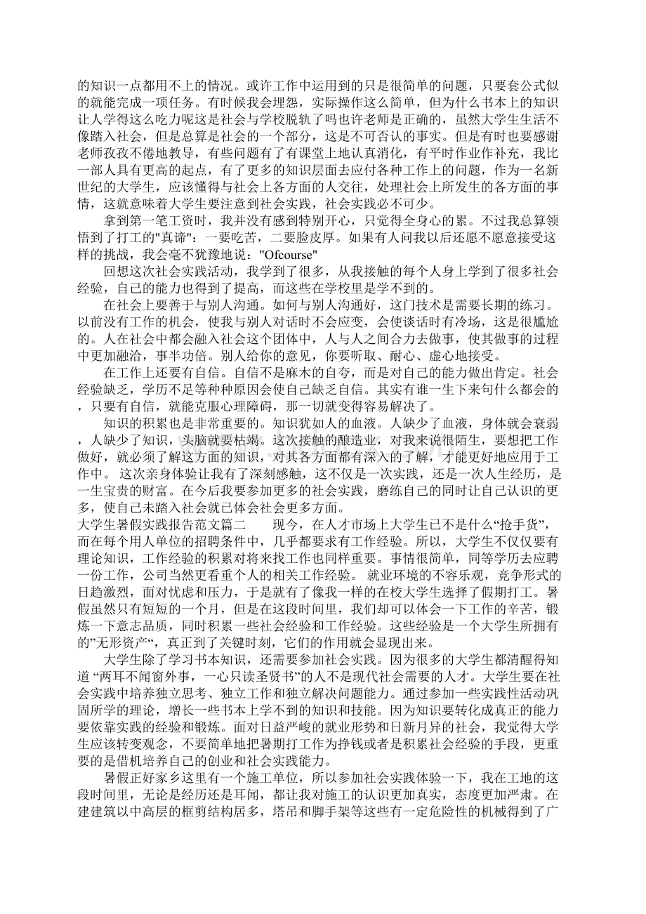 大学生暑假实践报告范文3篇Word格式.docx_第2页