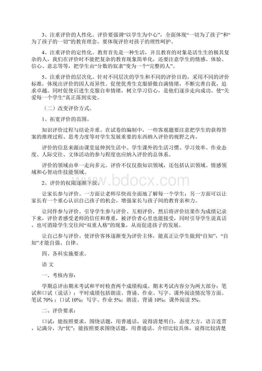 东关小学学生综合素质评价方案Word文档下载推荐.docx_第2页