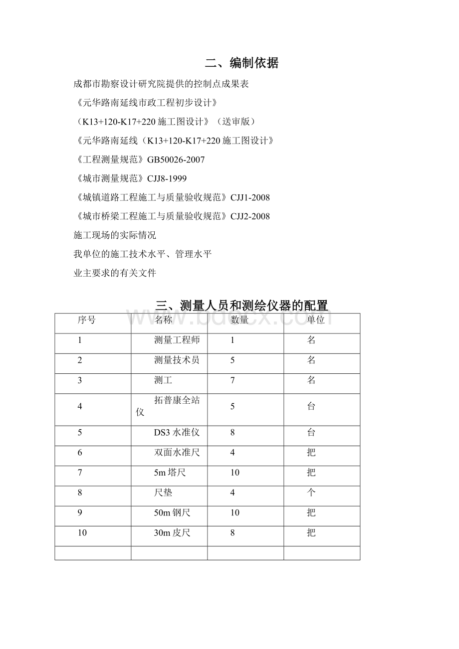 道路市政工程施工测量方案.docx_第3页