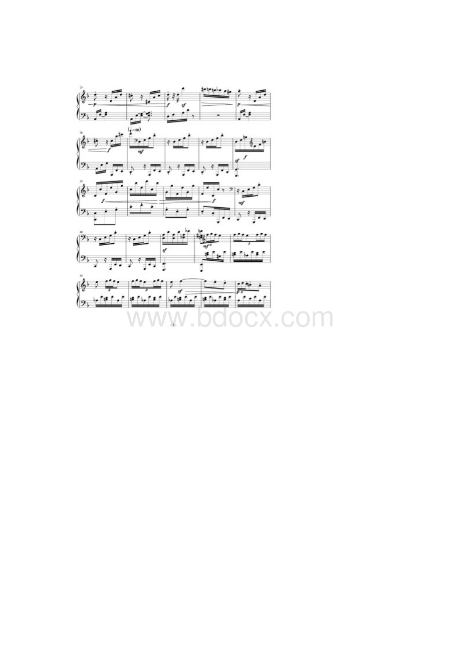 暴风雨第三乐章Beethovens Sonata No17 Mov3钢琴谱乐谱.docx_第2页