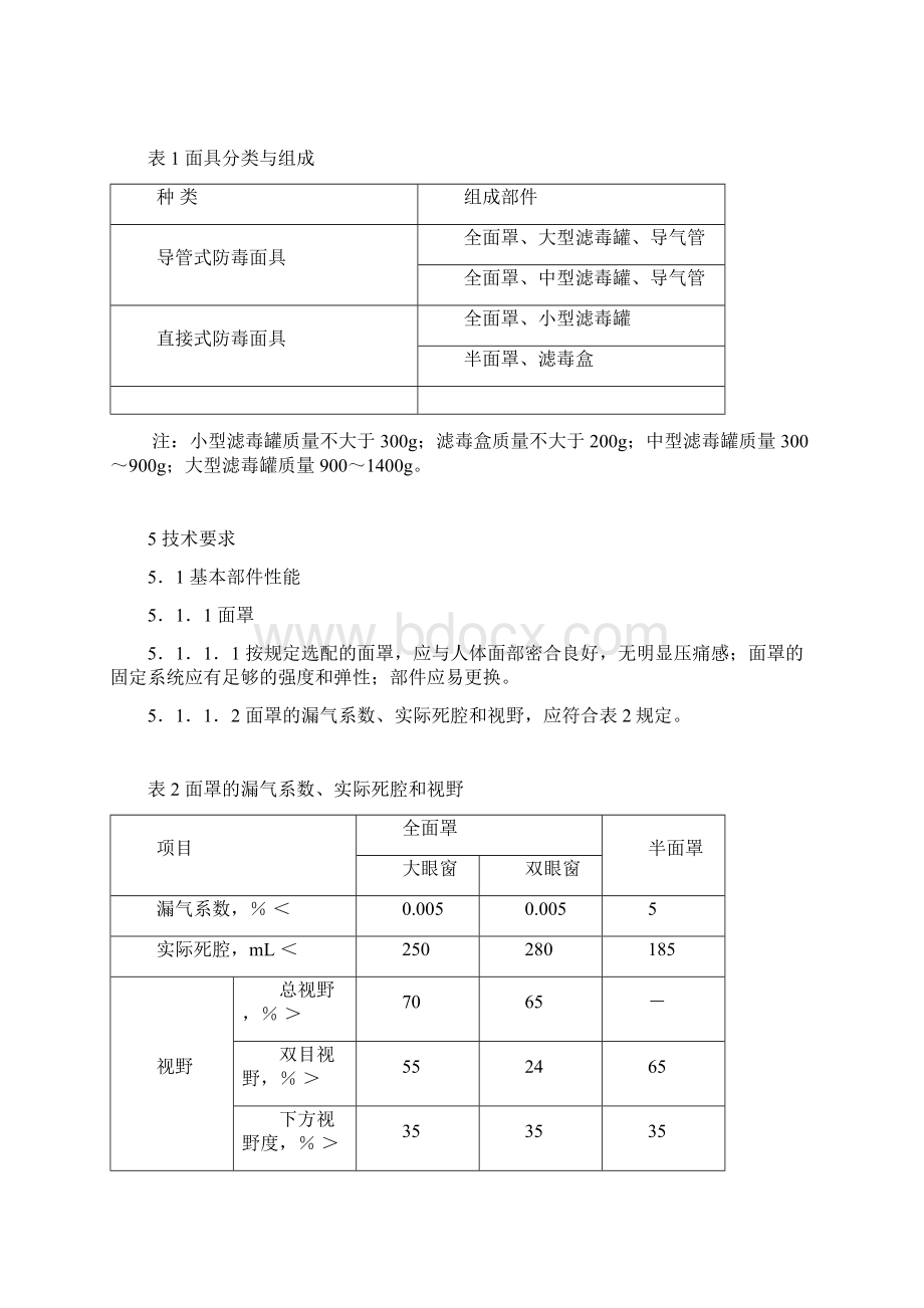 过滤式防毒面具通用技术条件Microsoft Word 文档.docx_第2页