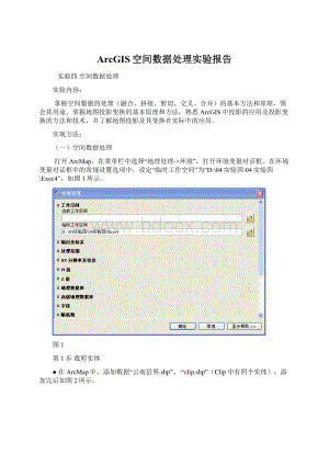 ArcGIS空间数据处理实验报告文档格式.docx