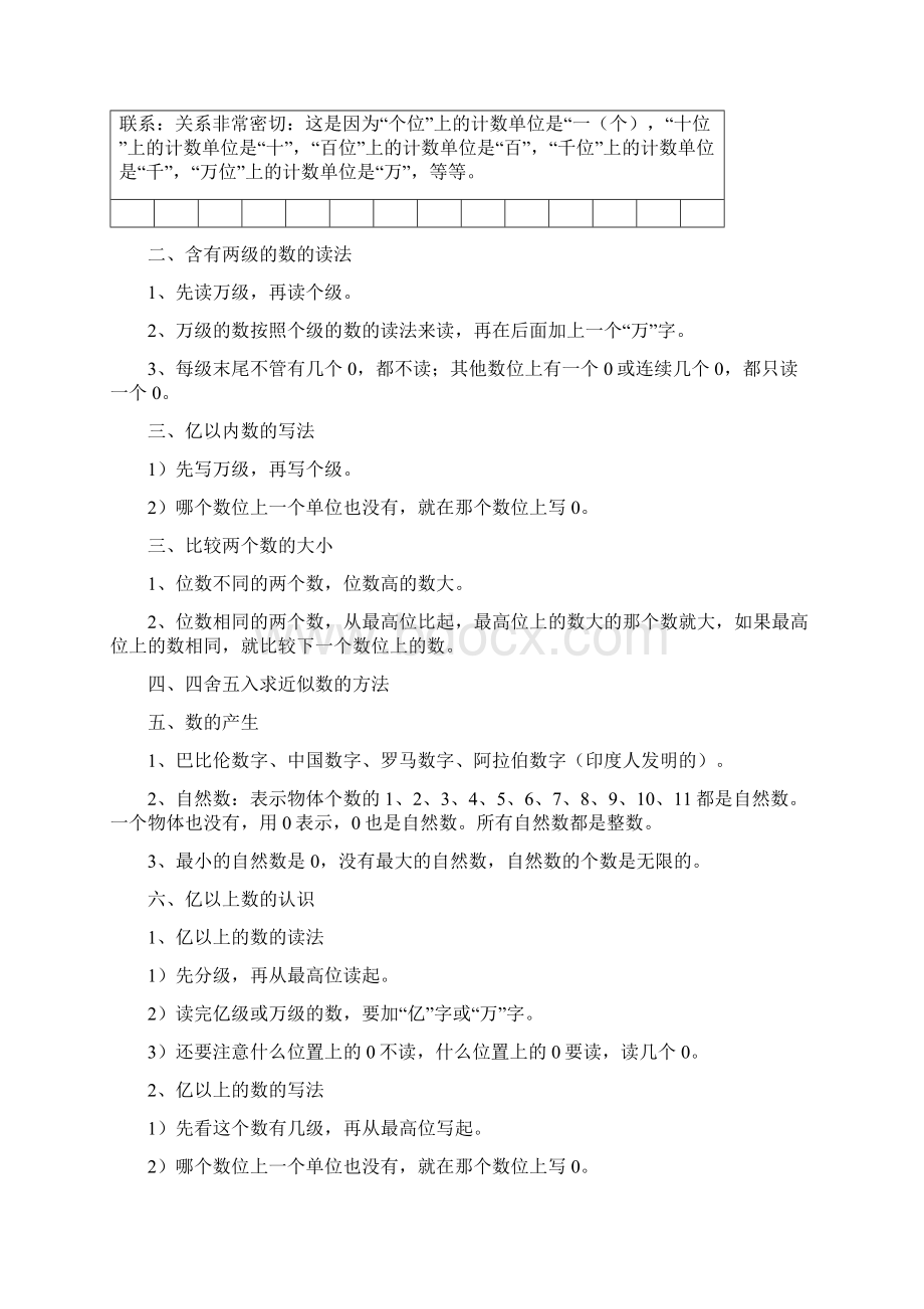 人教版小学四年级数学上册全册知识点总结.docx_第2页