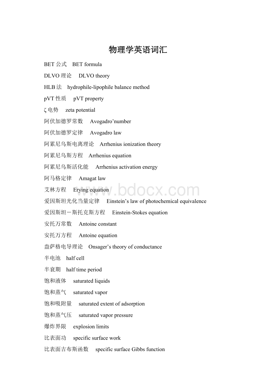 物理学英语词汇Word格式.docx