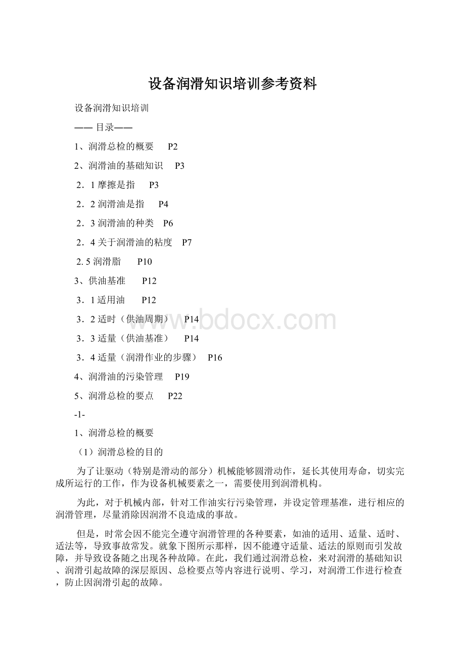 设备润滑知识培训参考资料Word文档格式.docx_第1页