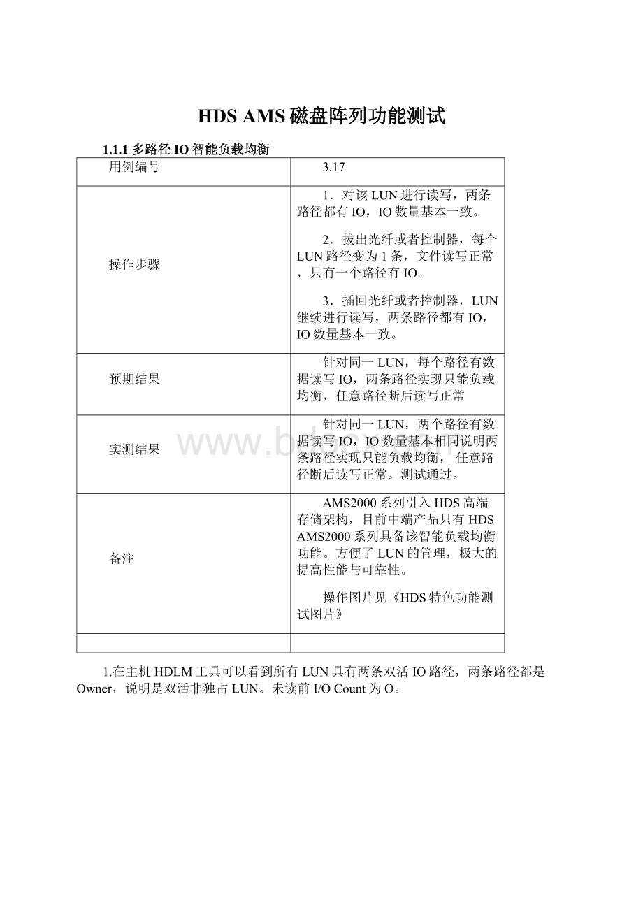 HDS AMS磁盘阵列功能测试.docx