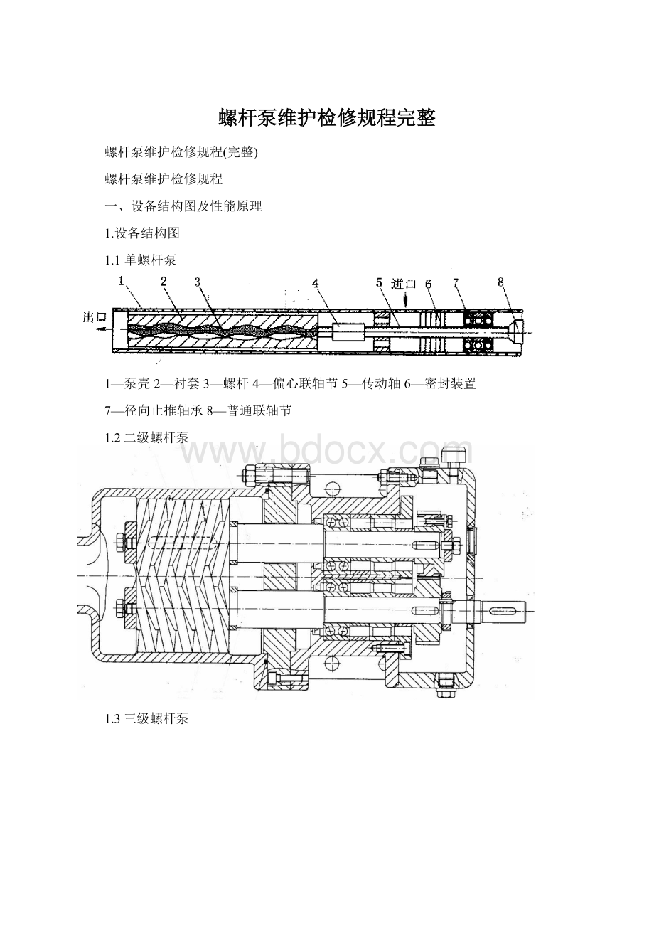 螺杆泵维护检修规程完整.docx_第1页