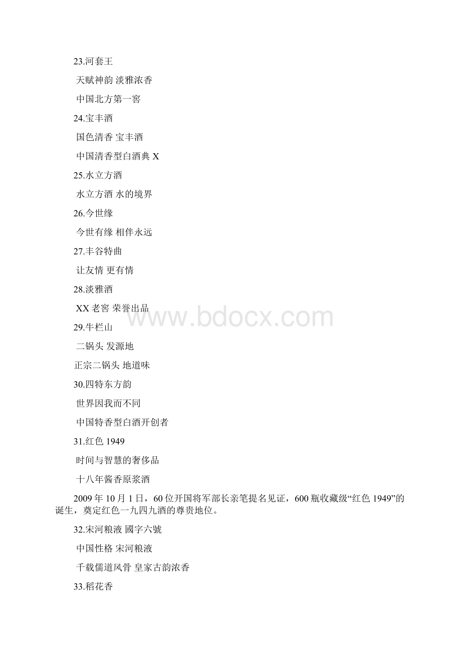 超全经典酒类品牌宣传软文广告词Word文档格式.docx_第3页