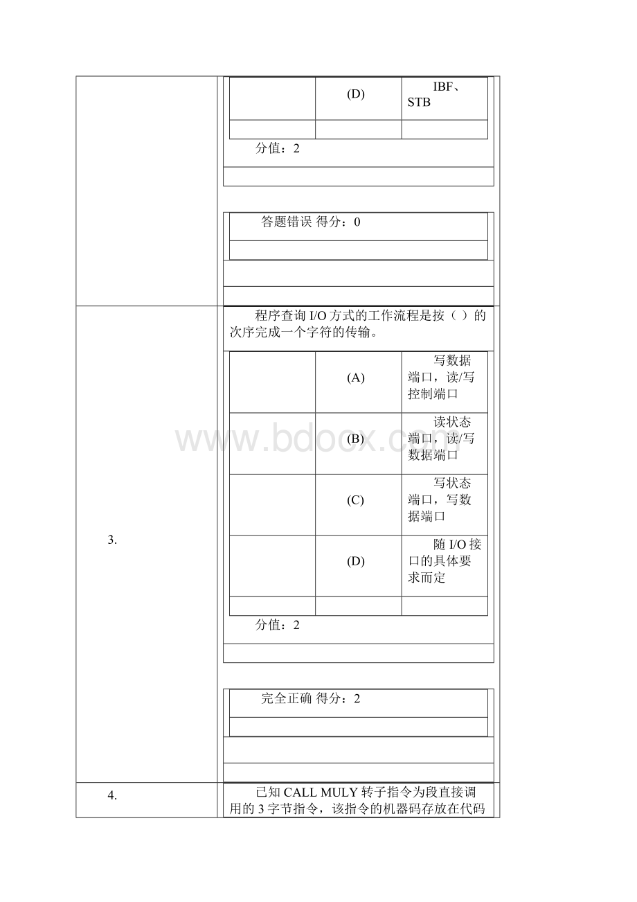 微机原理与应用专科在线考试Word格式文档下载.docx_第2页