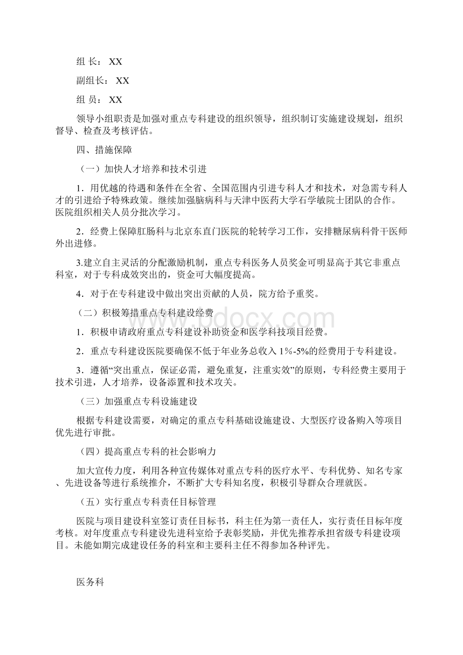 医院重点专科建设计划及措施文档格式.docx_第2页