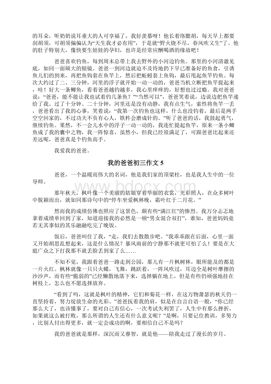 我的爸爸初三作文11篇.docx_第3页