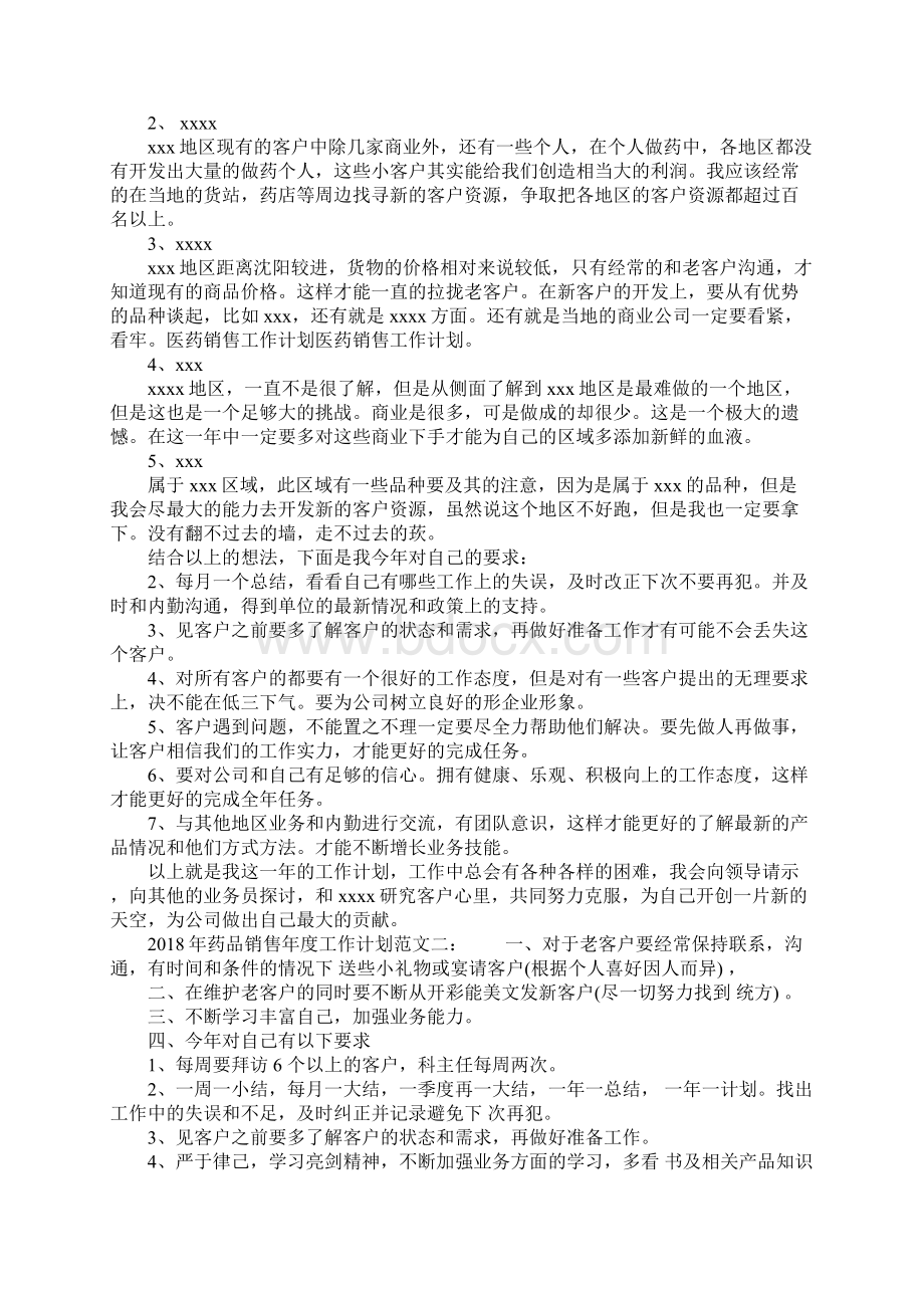 药品销售年度工作计划Word格式.docx_第2页