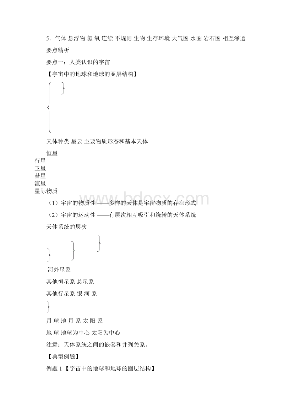 人教版高中地理必修一知识讲解巩固练习教学资料补习资料第01讲 宇宙中的地球及地球的圈层结构.docx_第3页