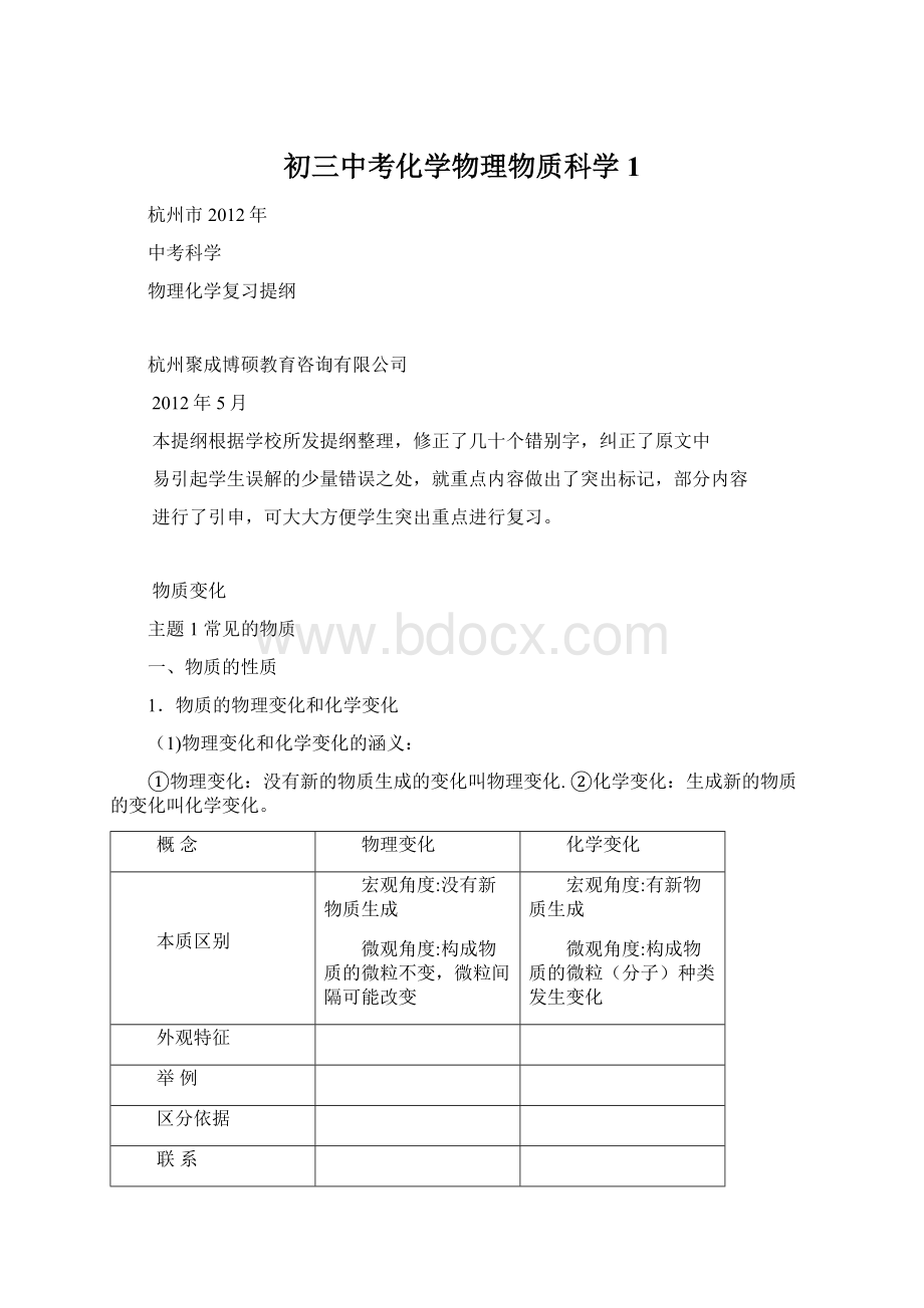 初三中考化学物理物质科学1.docx_第1页