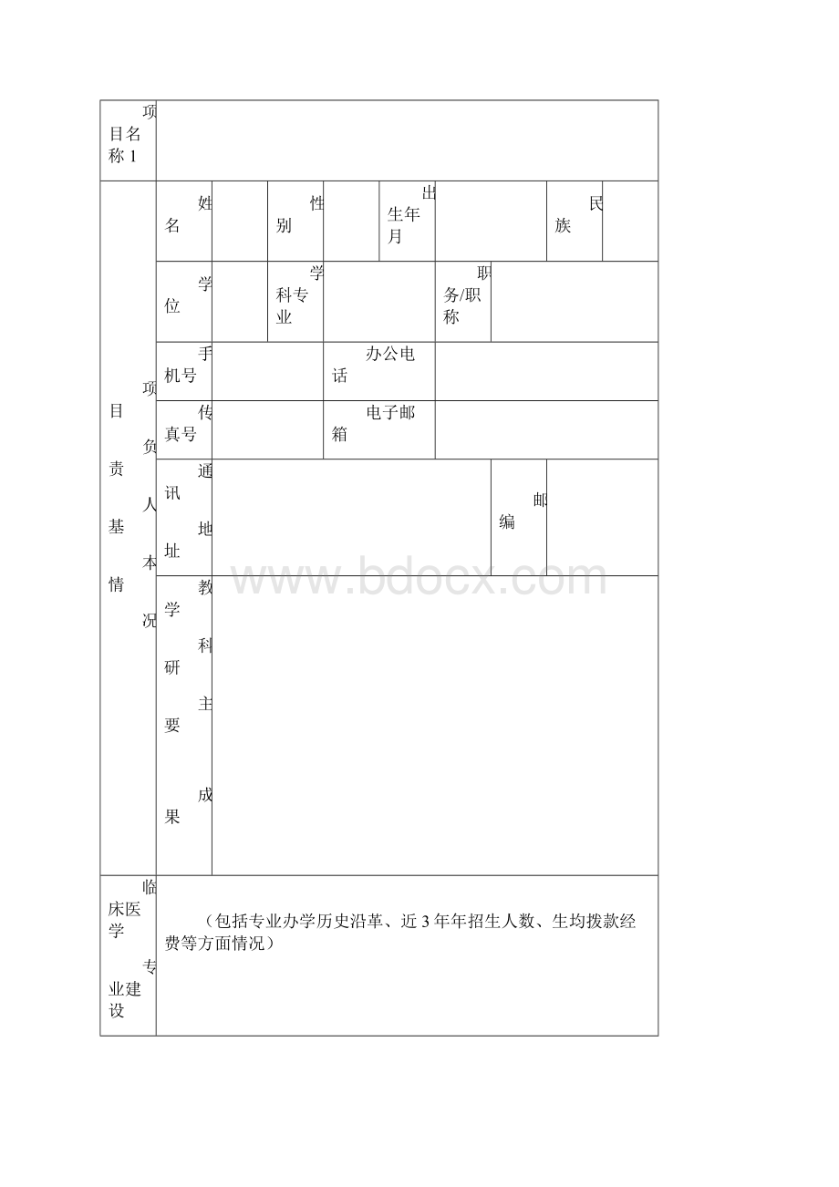 卓越医生教育培养计划试点项目申报书.docx_第2页