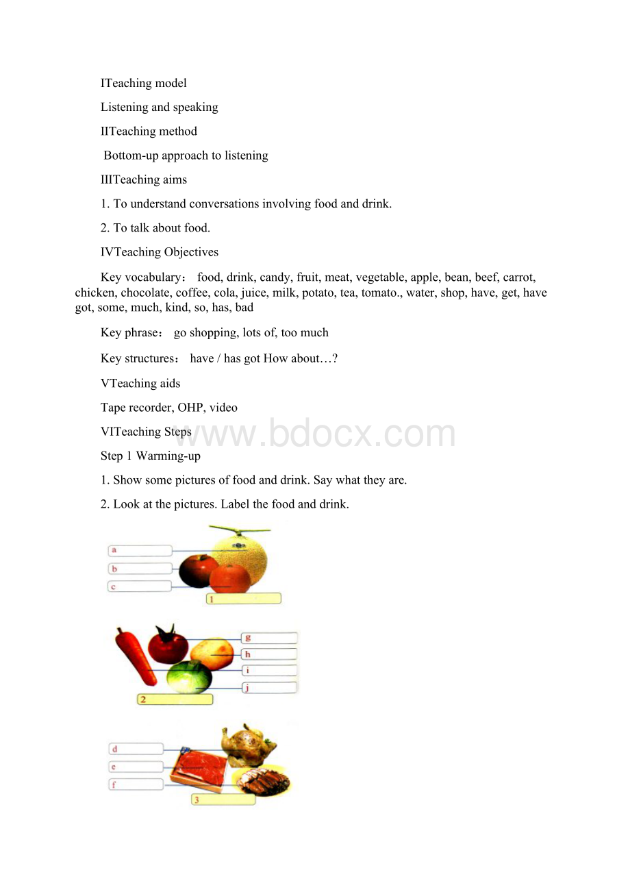 Module 4 Healthy food 教案Word下载.docx_第2页