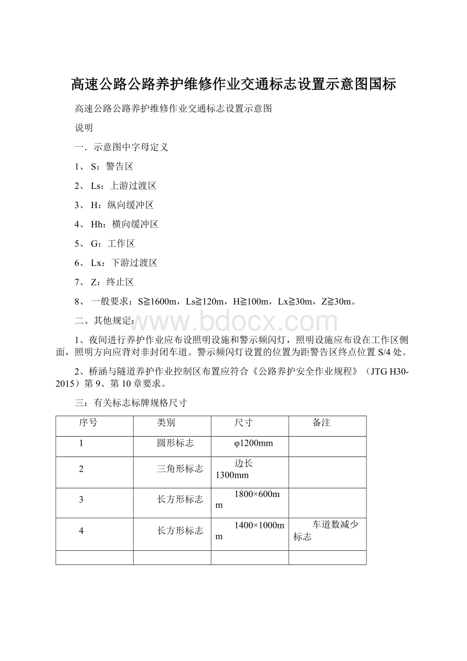 高速公路公路养护维修作业交通标志设置示意图国标.docx_第1页