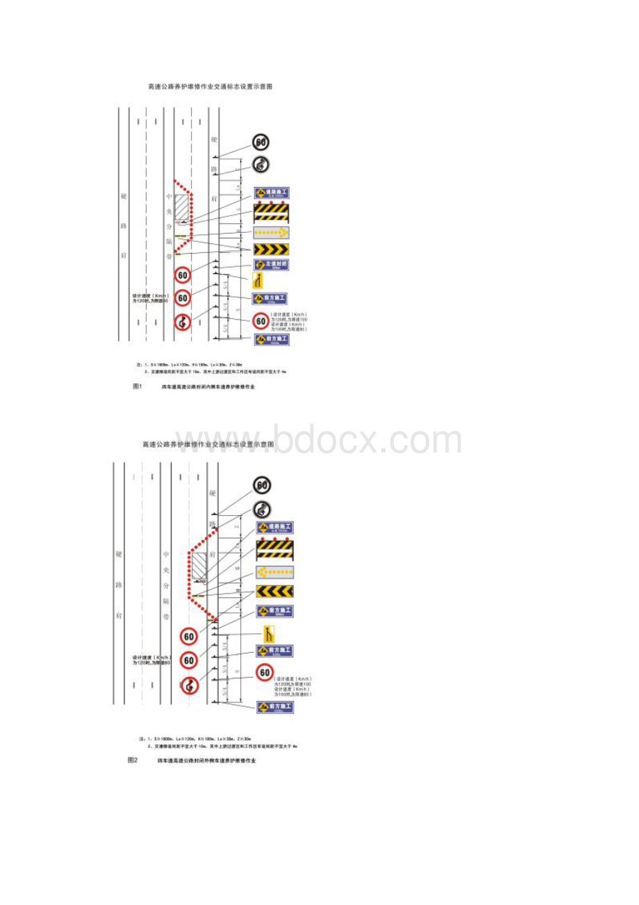 高速公路公路养护维修作业交通标志设置示意图国标.docx_第2页