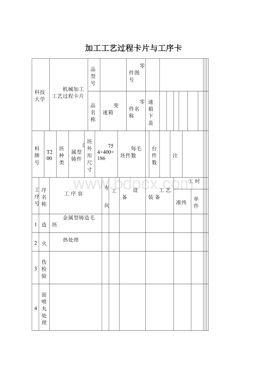 加工工艺过程卡片与工序卡.docx