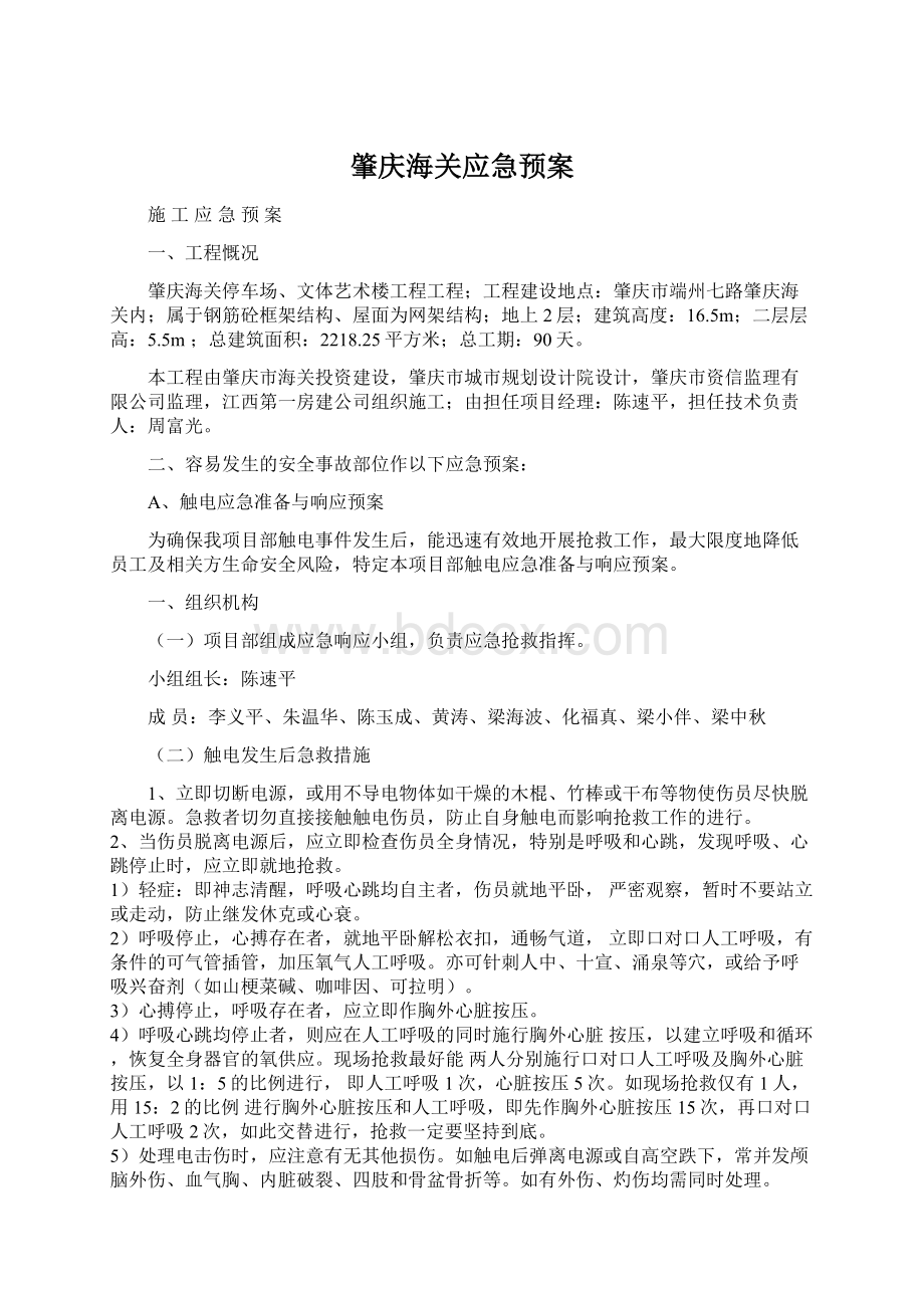 肇庆海关应急预案文档格式.docx_第1页