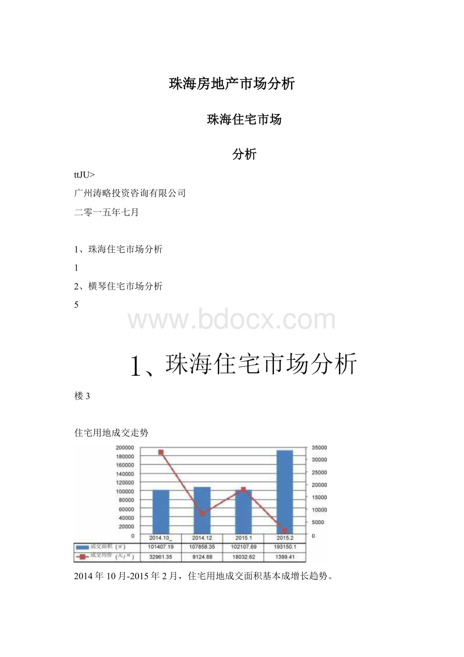 珠海房地产市场分析Word文档格式.docx