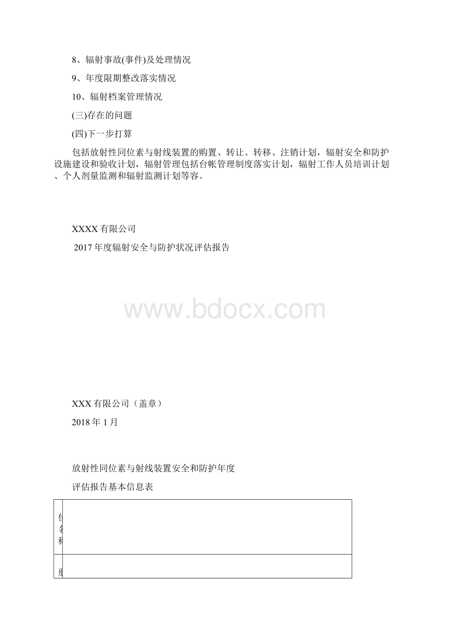 放射性同位素与射线装置安全和防护状况评估报告范本Word格式.docx_第2页