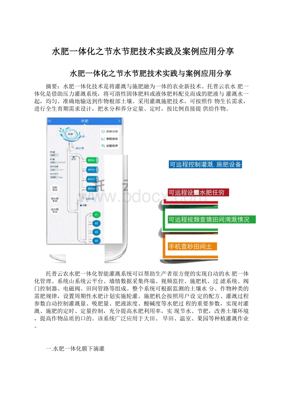 水肥一体化之节水节肥技术实践及案例应用分享Word下载.docx_第1页