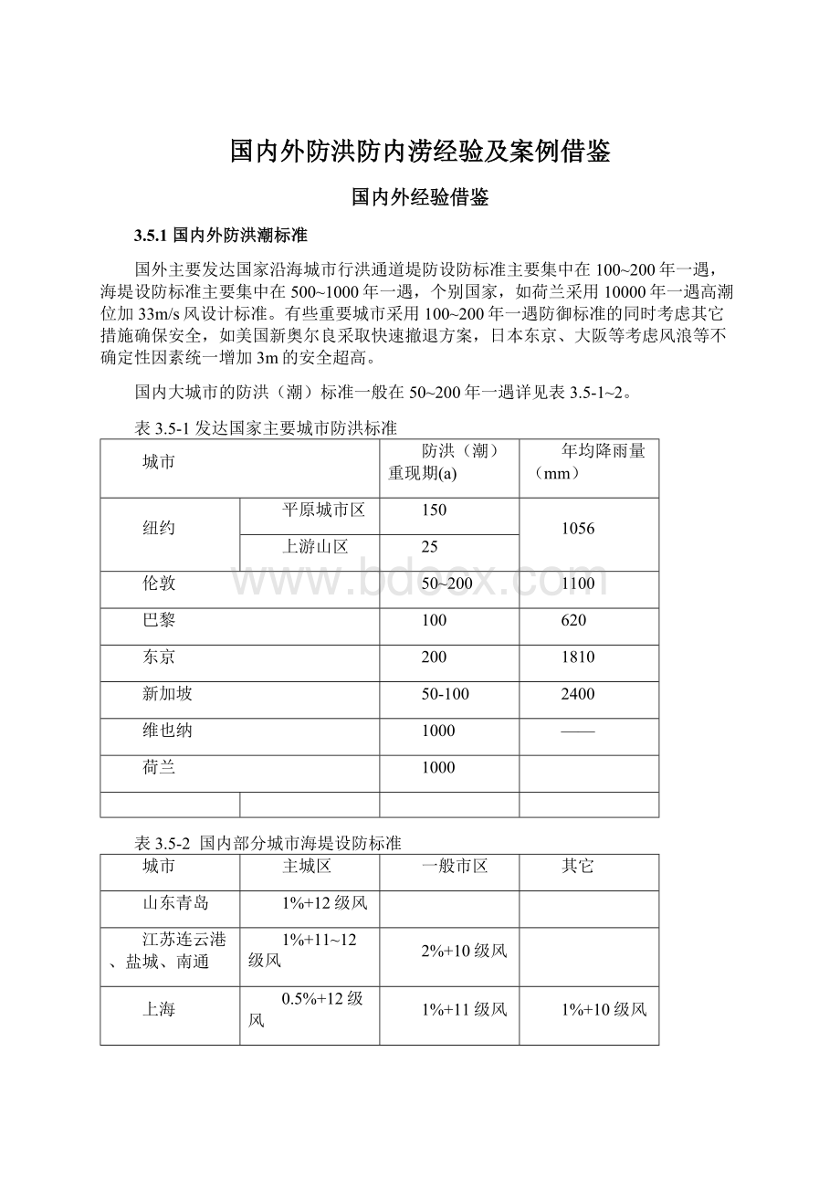 国内外防洪防内涝经验及案例借鉴.docx