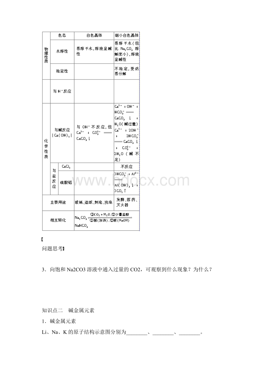 高考化学大一轮总复习第三章常见的金属及其化合物钠的其它常见化合物碱金属元素学案13新人教版Word文档下载推荐.docx_第3页