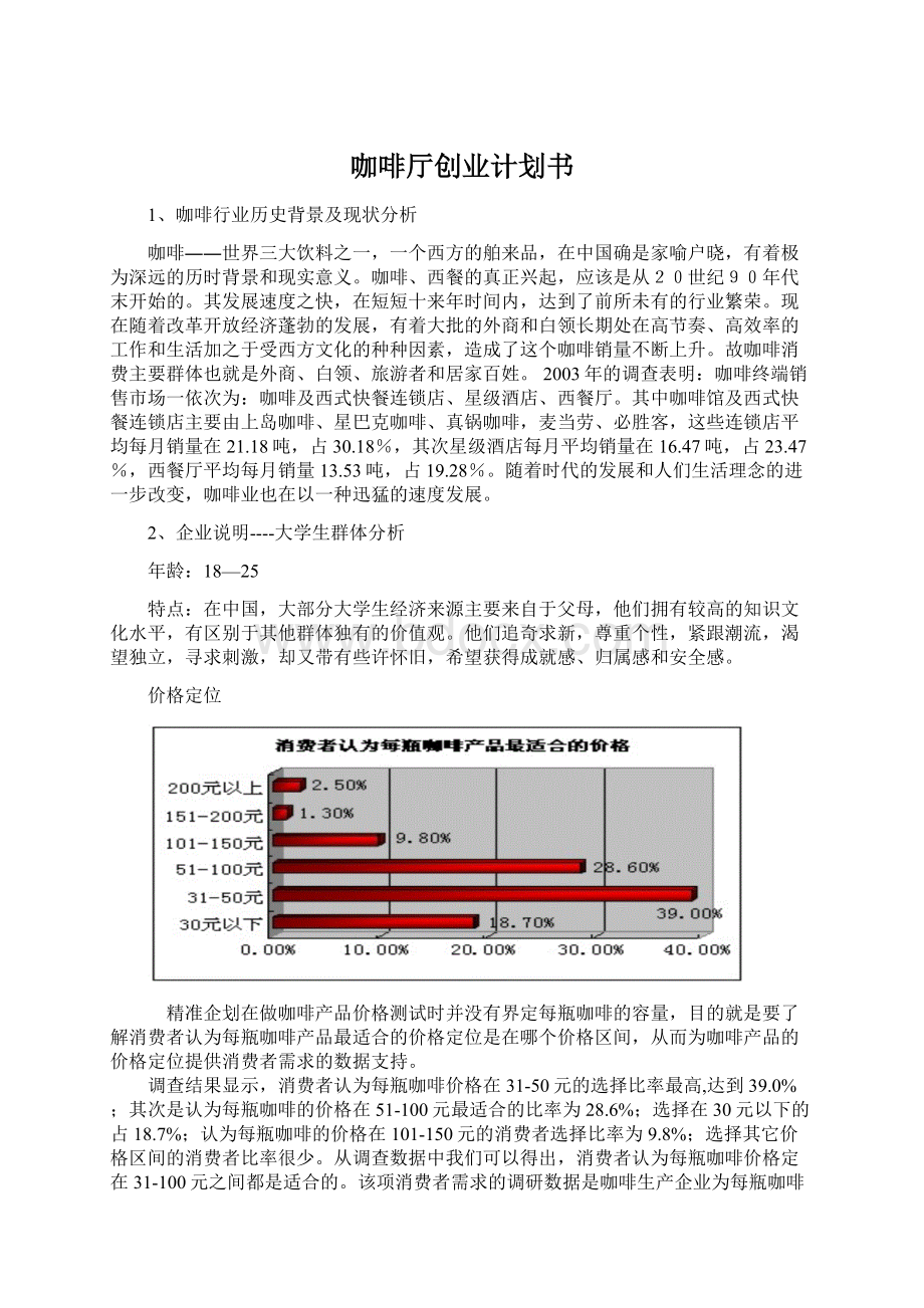 咖啡厅创业计划书.docx_第1页