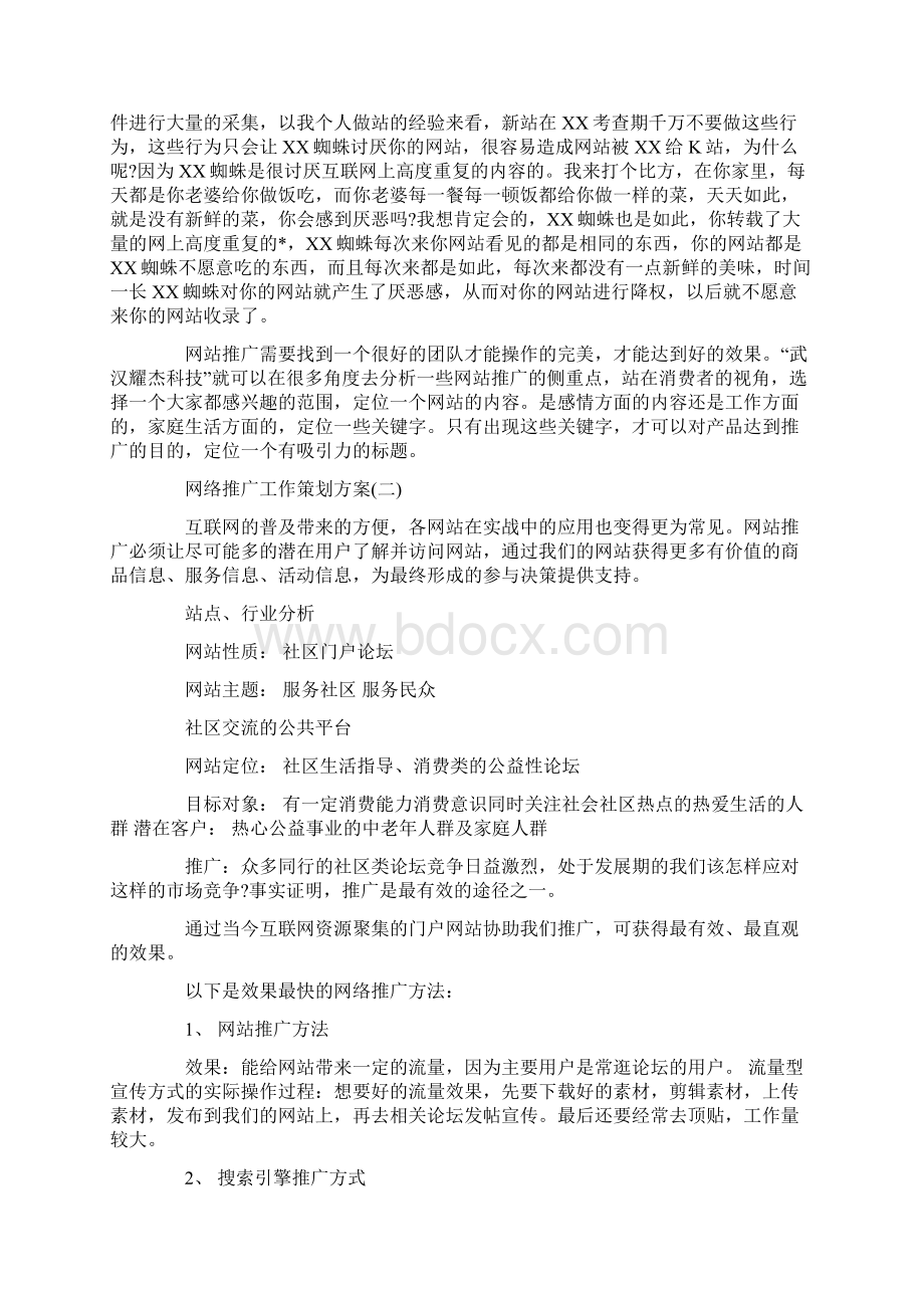 网络推广工作策划方案.docx_第2页