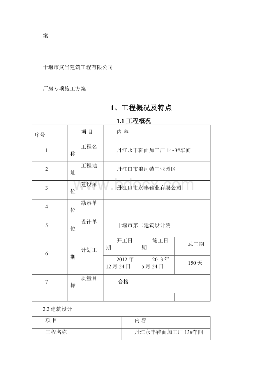 钢结构厂房轻钢厂房专项施工方案Word格式.docx_第2页