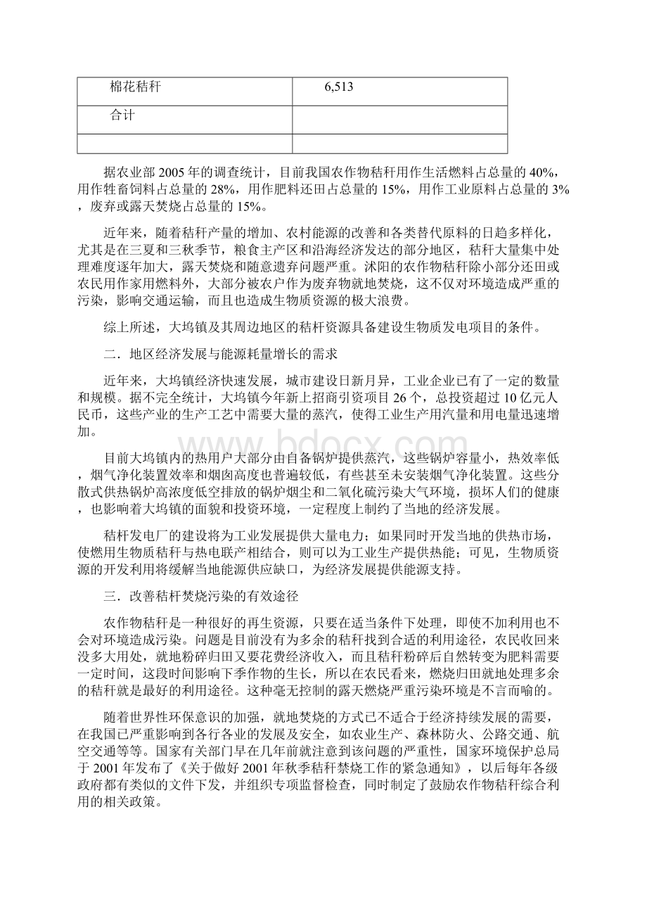 秸秆发电项目研究建议书Word文档下载推荐.docx_第3页