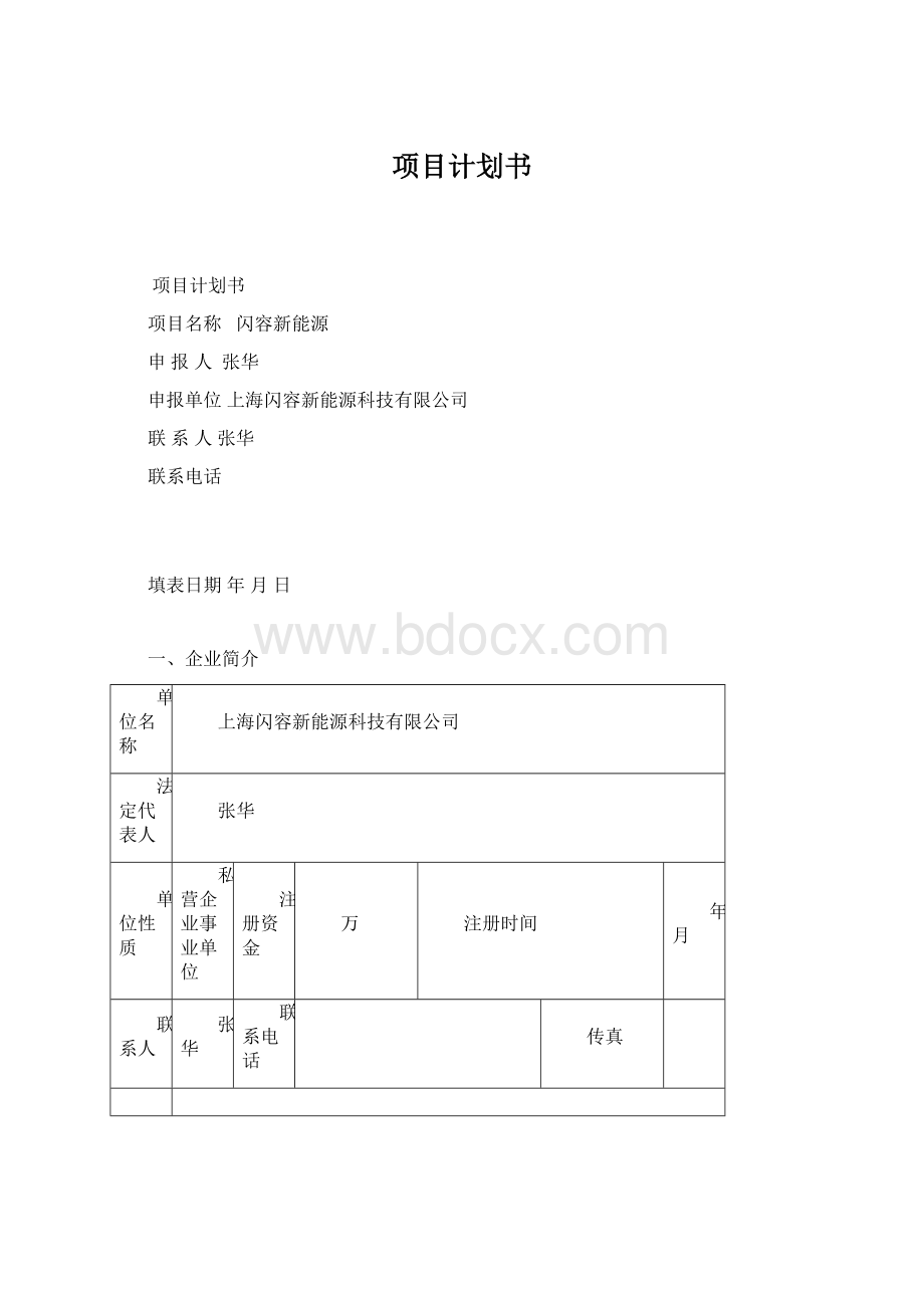 项目计划书Word格式.docx_第1页