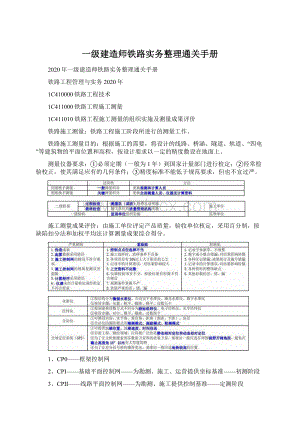 一级建造师铁路实务整理通关手册.docx