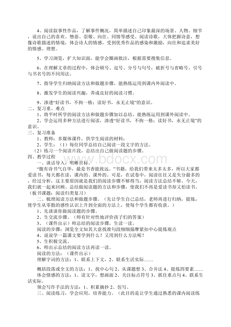 小学六年级语文下册阅读总复习共16页文档格式.docx_第2页