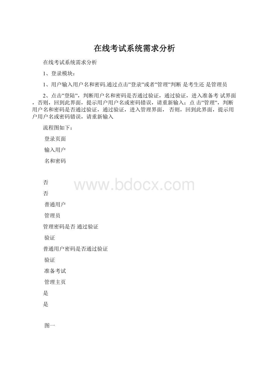 在线考试系统需求分析Word文档格式.docx_第1页