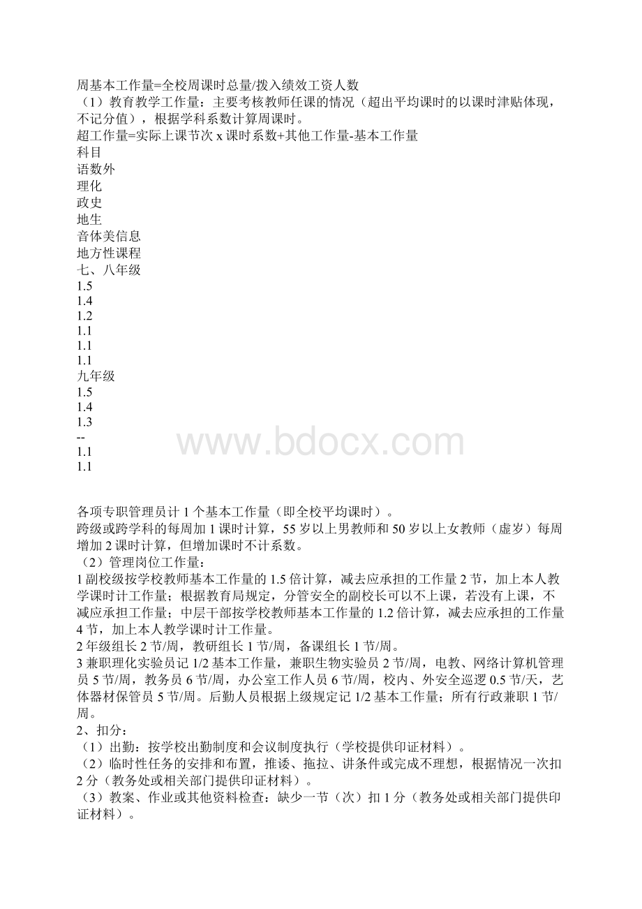 绩效工资实施方案1Word格式文档下载.docx_第2页