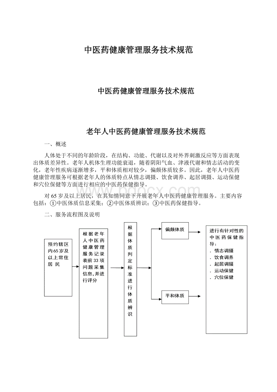 中医药健康管理服务技术规范.docx_第1页