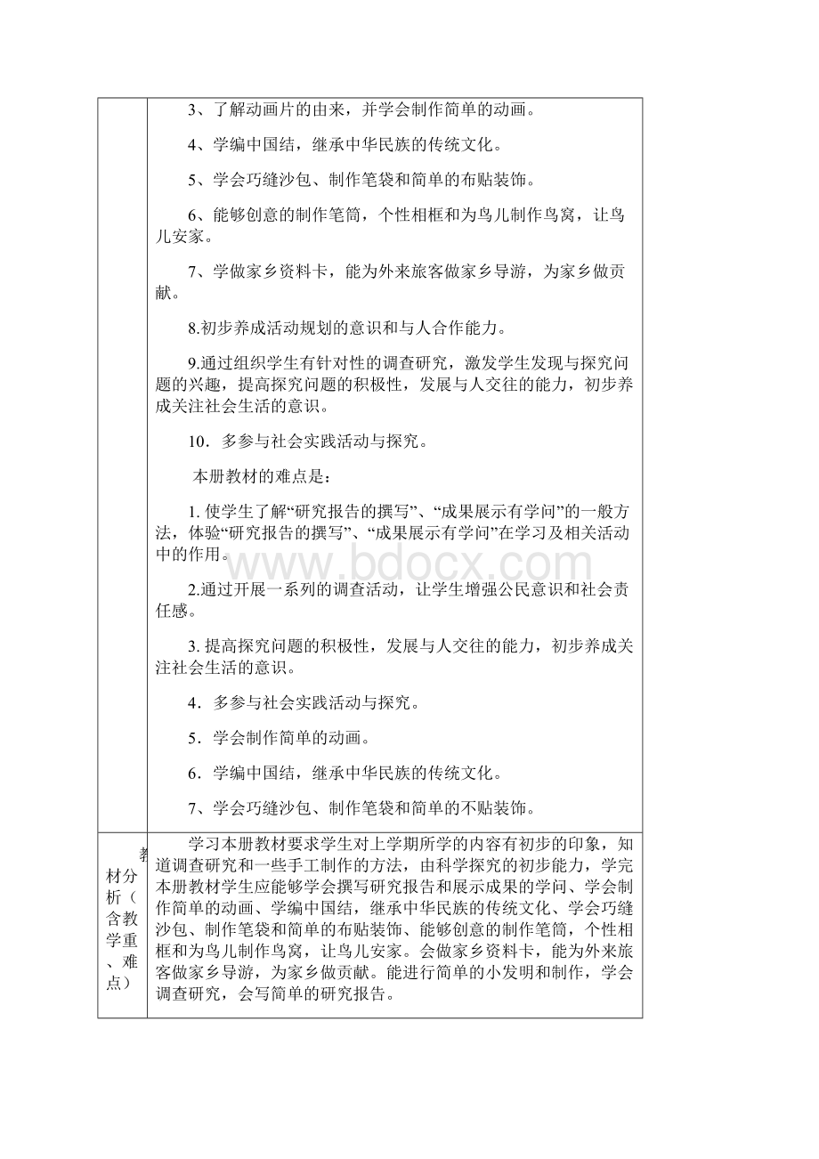 华丰镇中心小学六年级综合实践活动上学期教学计划魏丽红Word格式文档下载.docx_第3页