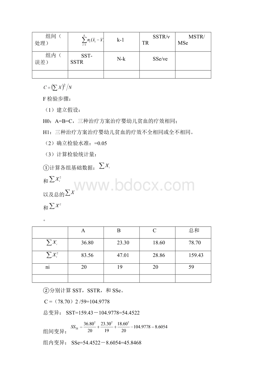 医学统计学8方差分析例Word下载.docx_第2页