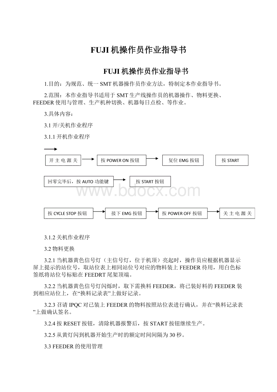 FUJI机操作员作业指导书Word文档下载推荐.docx